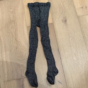 Lili Gaufrette Charcoal Knit Tights